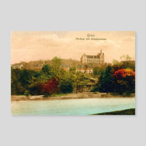 Postkarte Parksee mit Krankenhaus 1910