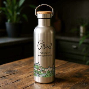 Trinkflasche mit UV-Direktdruck – Stadt Greiz